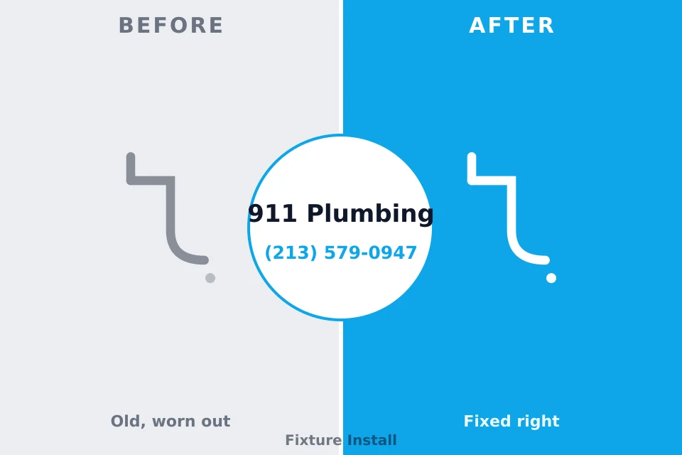Before and after: plumbing repair Cochranton, PA